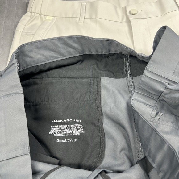 Jack Archer Jetsetter Tech Slim Fit (2) Pant Bundle Charcoal & Stone Men's 35x30 - Picture 5 of 11